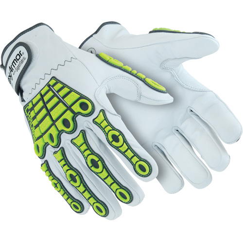 Gants r&eacute;sistant &agrave; la coupe Chrome Series 4080, 8/Moyen, Paume en Ch&egrave;vre, Poignet Boucle et crochet Maritime Industrial Rubber