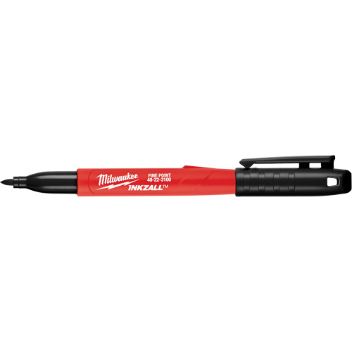 Inkzall Marker, Black, Fine Tip Maritime Industrial Rubber