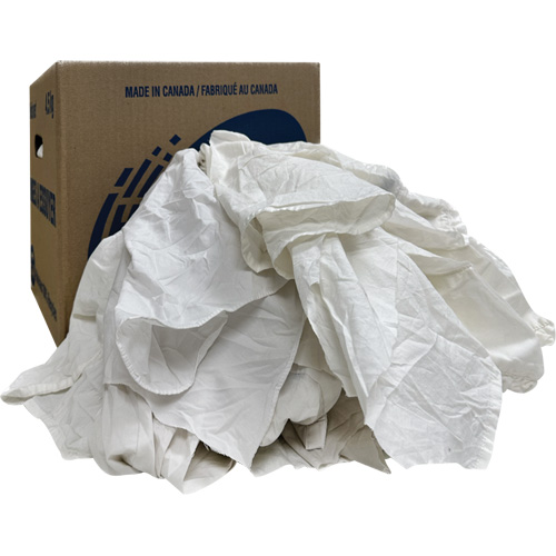 Wiper Rags Box, White, 10 lbs. Maritime Industrial Rubber