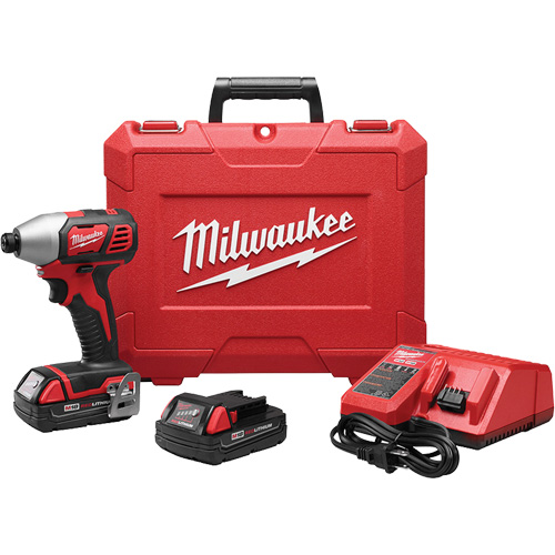 M18 Cordless Hex Impact Driver Kit, 1/4", 1500 in-lbs Max. Torque, 18 V, Lithium-Ion Maritime Industrial Rubber