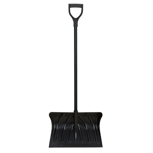 Poly Snow Shovel, Polypropylene Blade, 19-3/4" Wide, D-Grip Handle Maritime Industrial Rubber