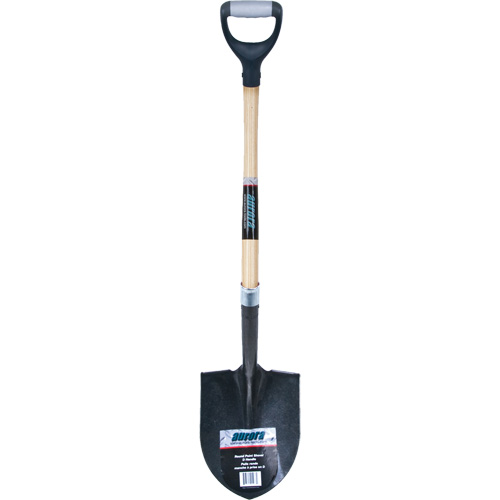 Pelle ronde robuste, Lame Acier au carbone, Bois dur, Manche Prise en D Maritime Industrial Rubber