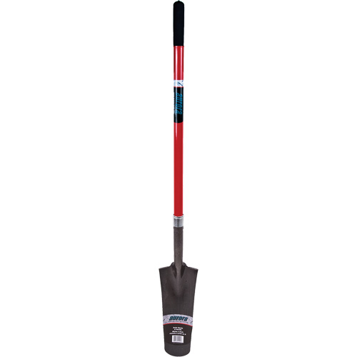 Heavy-Duty Drain Spade, Carbon Steel, 16" x 6" Blade, 45" L, Straight Handle Maritime Industrial Rubber