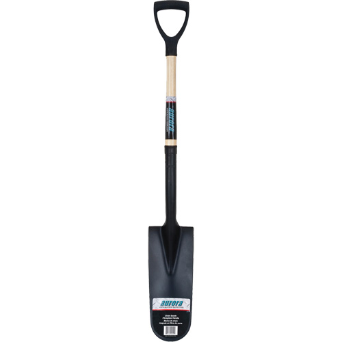 Pelle &agrave; drain, Acier durci, Lame 14" x 6", 30" lo, Manche Prise en D Maritime Industrial Rubber