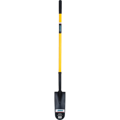 Drain Spade Shovel, Tempered Steel, 14" x 6" Blade, 46" L, Straight Handle Maritime Industrial Rubber