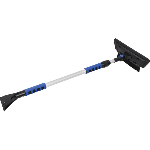 Snow Brush, Telescopic, EVA Foam Blade, 48" Long, Black/Blue Maritime Industrial Rubber