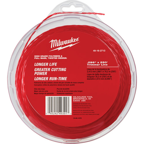 Fil de taille-bordures de 0,095" x 250' Maritime Industrial Rubber