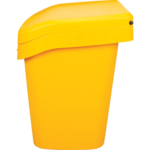 Salt & Sand Storage Bins, With Hasp, 21" x 27" x 26", 4.24 cu. ft., Yellow Maritime Industrial Rubber