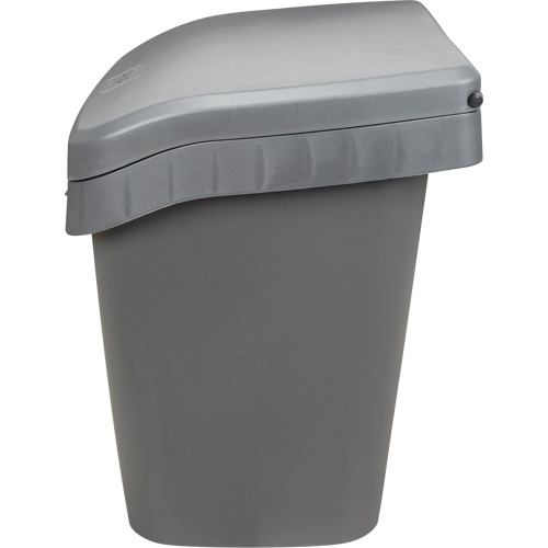 Bacs d'entreposage pour sel & sable, Avec Moraillon, 21" x 27" x 26", 4,24 pi³, Gris Maritime Industrial Rubber