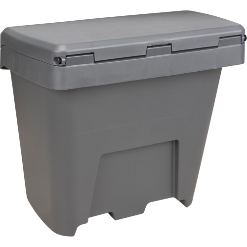 Bacs d'entreposage pour sel & sable, Avec Moraillon, 21" x 27" x 26", 4,24 pi³, Gris Maritime Industrial Rubber
