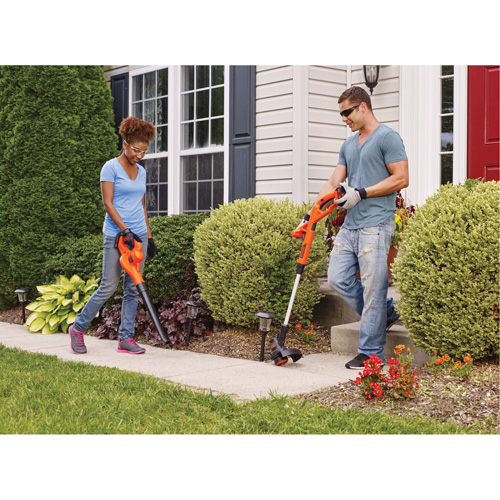Max* String Trimmer/Edger & Hard Surface Sweeper Combo Kit, 10", Battery Powered, 20 V Maritime Industrial Rubber
