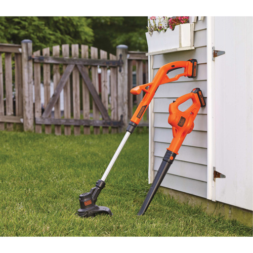 Max* String Trimmer/Edger & Hard Surface Sweeper Combo Kit, 10", Battery Powered, 20 V Maritime Industrial Rubber