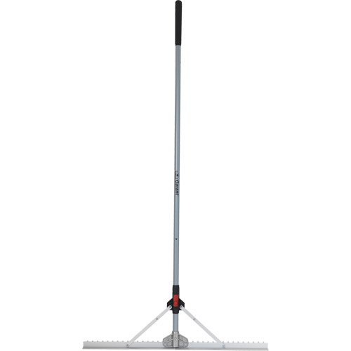 R&acirc;teau &agrave; niveler pour am&eacute;nagement paysager avec t&ecirc;te pliante, Manche Fibre de verre, 36" la, Lame Aluminium Maritime Industrial Rubber