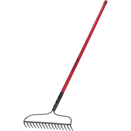 Bow Rake, Fibreglass Handle, 66" L, 16-4/5" Blade, 16 Tines Maritime Industrial Rubber