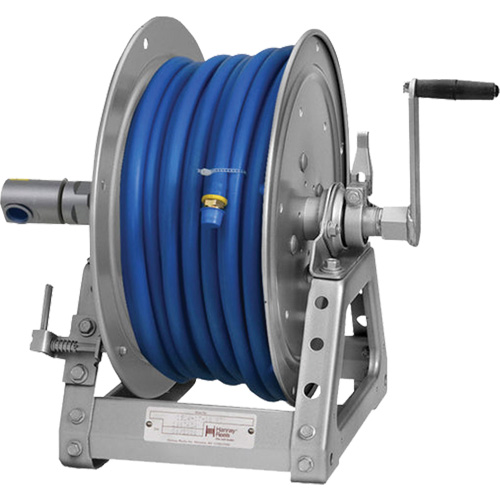 Manual Hose Reel, 75', Steel Maritime Industrial Rubber