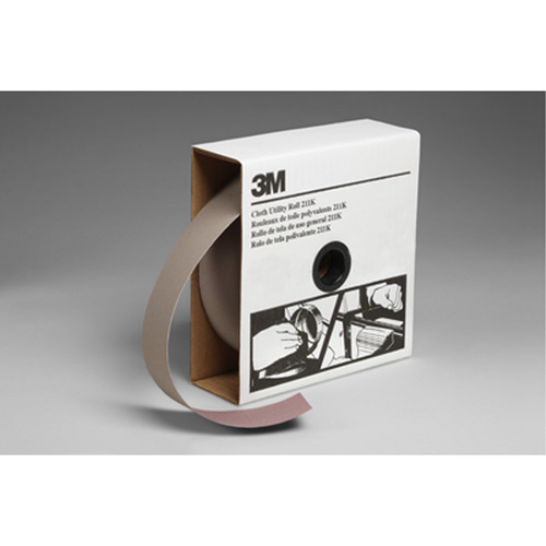 Utility Roll 211K, Aluminum Oxide, 2" W x 150' L, 100 Grit Maritime Industrial Rubber
