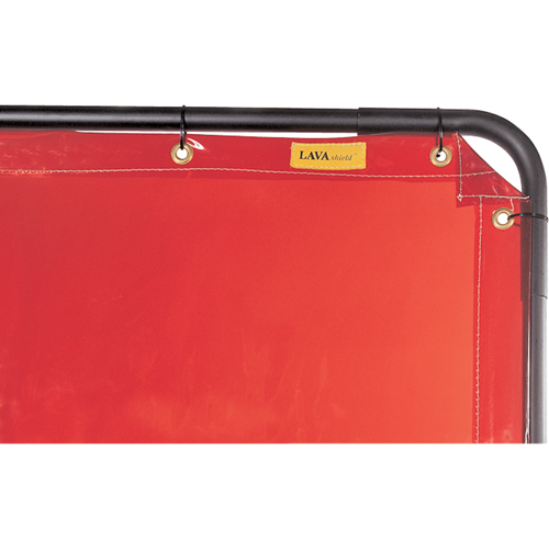 Rideau Lavashield, 92" x 68,5", Transparence &eacute;lev&eacute;, Orange Maritime Industrial Rubber