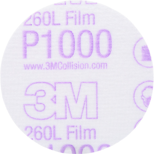 Gold Hookit Disc, 3" Dia., P1000 Grit, Aluminum Oxide, C-Weight Maritime Industrial Rubber