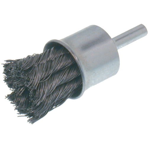 Economy Knot Wire End Brush, 1" Dia., 0.02 Wire Dia., 1/4" Shank Maritime Industrial Rubber