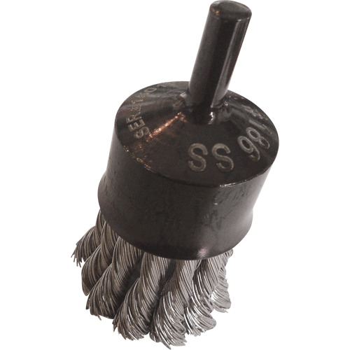 Knotted Wire End Brushes, 1" Dia., 0.020" Wire Dia., 1/4" Shank Maritime Industrial Rubber