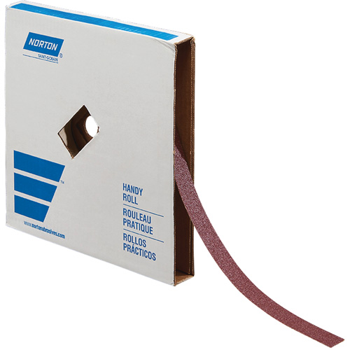 Rouleau de toile abrasive pour m&eacute;tal, Oxyde d'aluminium, 1" la x 150' lo, Grain 60 Maritime Industrial Rubber