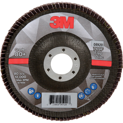 769F Flap Disc, 5" x 7/8", Type 29, 80+ Grit, Ceramic Maritime Industrial Rubber