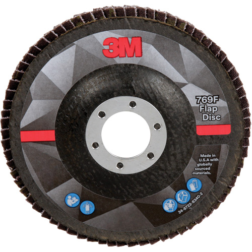 769F Quick Change Flap Disc, 5" x 7/8", Type 27, 120+ Grit, Ceramic Maritime Industrial Rubber