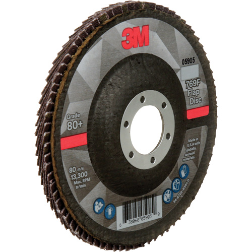 769F Quick Change Flap Disc, 4-1/2" x 7/8", Type 27, 80+ Grit, Ceramic Maritime Industrial Rubber