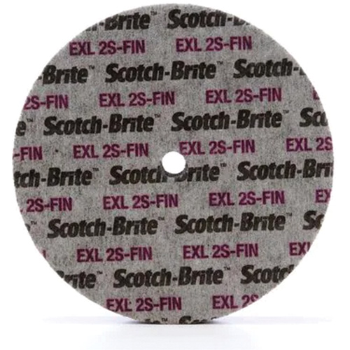 Scotch-Brite EXL Unitized Wheel, 6" x 1/4", 1/4" Arbor, Fine Grit, Silicon Carbide Maritime Industrial Rubber