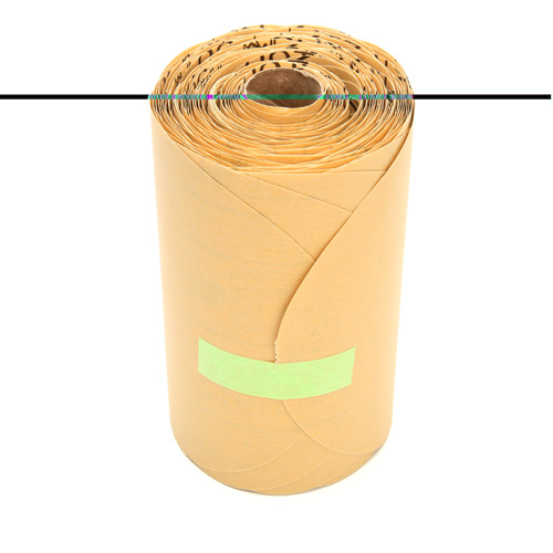 Stikit Gold Paper 216U Disc Roll, Aluminum Oxide, 6" W x 87' L, P400 Grit Maritime Industrial Rubber