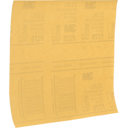 Disque abrasif dor&eacute; en rouleau de papier Stikit, 9" x 11", Grain P320, Oxyde d'aluminium Maritime Industrial Rubber
