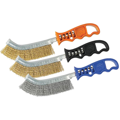 Brosse &agrave; gratter avec rev&ecirc;tement en laiton, Longueur 9-5/8" Maritime Industrial Rubber