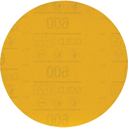 Disque abrasif dor&eacute; Hookit 09260, dia 6", Grain 600, Oxyde d'aluminium, Poids C Maritime Industrial Rubber