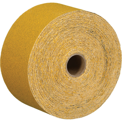 Feuille abrasive dor&eacute;e en rouleau Stikit 02785, Oxyde d'aluminium, 2-3/4" la x 135' lo, Grain 220 Maritime Industrial Rubber