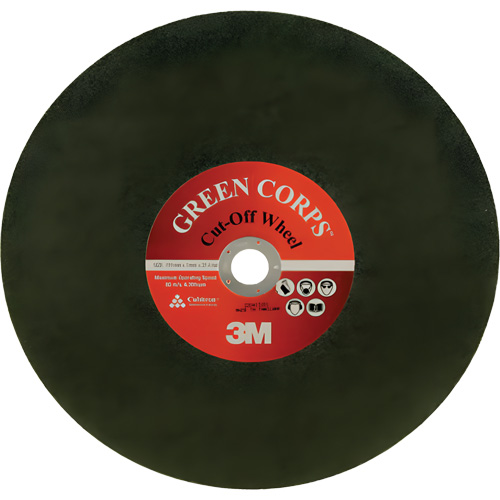 Disque &agrave; tronçonner Green Corps, 13-9/10" x 0,118", Arbre de 1", C&eacute;ramique, 20 000 Tr/min Maritime Industrial Rubber