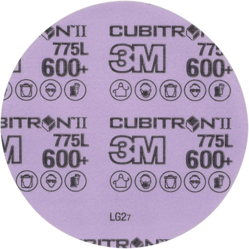 Cubitron II Hookit Film Disc, 5" Dia., 600+ Grit, Ceramic, 3 mil Maritime Industrial Rubber