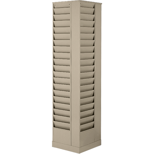 Literature Storage Racks, Rotating, 23 Slots, Steel, 14-1/8" W x 14-1/8" D x 66" H Maritime Industrial Rubber