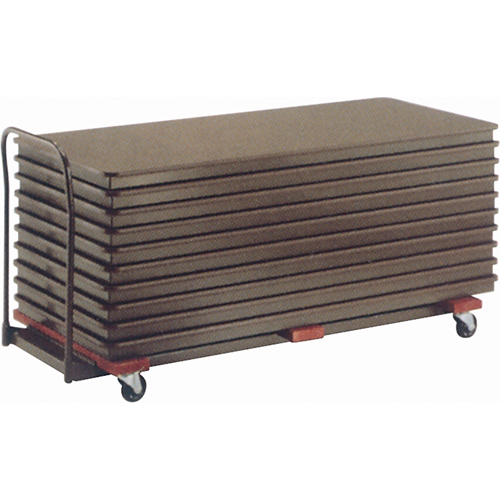 Chariots de table empilables plats, 97,5" la x 31,25" p x 36,25" h Maritime Industrial Rubber