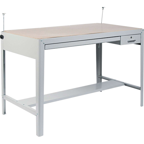Base pour table &agrave; dessin de pr&eacute;cision, 56-3/8" la x Gris Maritime Industrial Rubber