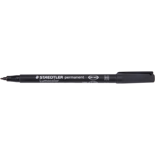 Lumocolor&reg; Permanent Marker, Black, Medium Tip Maritime Industrial Rubber