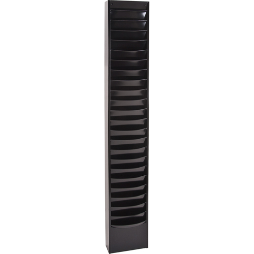 Literature Storage Racks, Stationary, 23 Slots, Steel, 9-3/4" W x 4-1/8" D x 65-1/2" H Maritime Industrial Rubber
