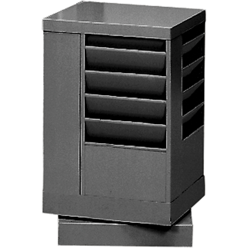 Literature Storage Racks, Rotating, 20 Slots, Steel, 14-1/8" W x 14-1/8" D x 21-1/4" H Maritime Industrial Rubber