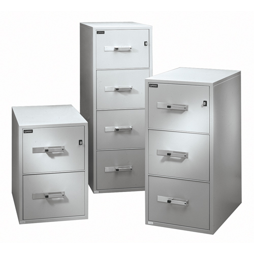 Fire Resistant Filing Cabinets, Steel, 4 Drawers, 19-3/4" W x 31" D x 54" H, Black Maritime Industrial Rubber