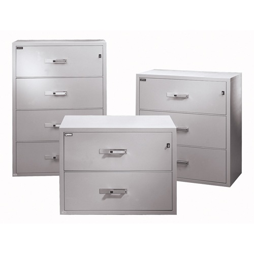 Fire Resistant Filing Cabinets, Steel, 4 Drawers, 38-3/4" W x 23-1/2" D x 55" H, Beige Maritime Industrial Rubber