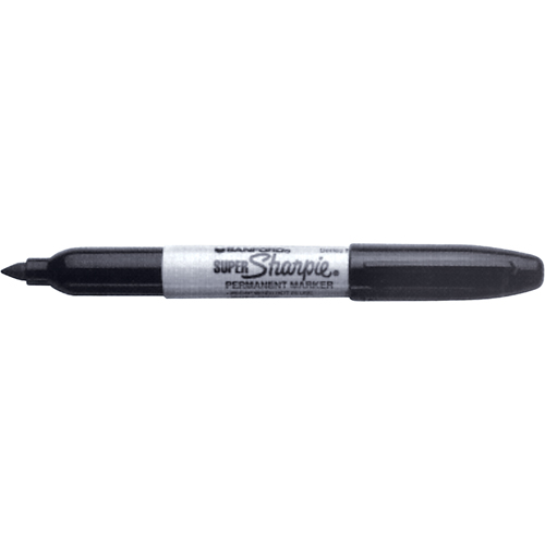 Permanent Markers - Super, Black, Fine Tip Maritime Industrial Rubber
