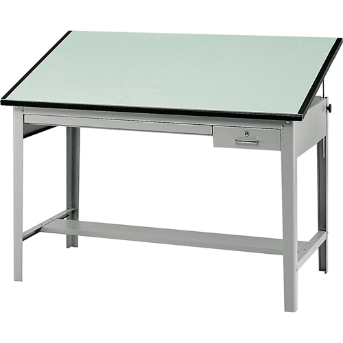 Base pour table &agrave; dessin de pr&eacute;cision, 56-3/8" la x Gris Maritime Industrial Rubber