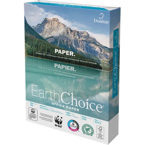 Papier pour le bureau EarthChoice, FSC, 8-1/2" x 11", 20 lb, Blanc Maritime Industrial Rubber