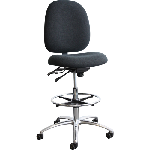 ESD (Electrostatic Dissipative) Shoptech Seating, Vinyl, Black, 250 lbs. Capacity Maritime Industrial Rubber