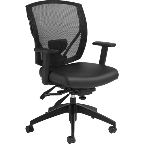 Multi-Tilter Arm Chairs, Vinyl, Black, 300 lbs. Capacity Maritime Industrial Rubber