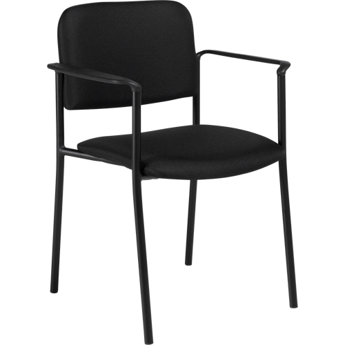 Chaises empilables, Tissu, Hauteur 32", Capacit&eacute; 300 lb, Noir Maritime Industrial Rubber